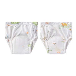 全棉时代如厕训练裤男女宝宝儿童隔尿裤婴儿内裤可洗戒尿不湿神器