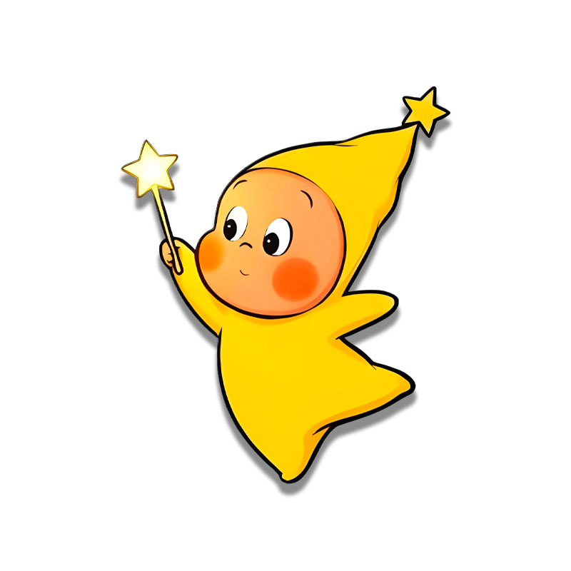星仔卡通可爱无痕车贴