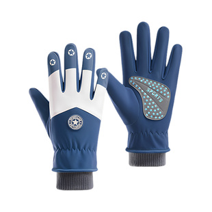 滑雪手套儿童玩雪防水冬季防滑保暖加绒学生骑行分指手套防寒神器