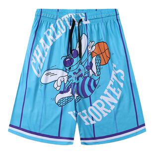 黄蜂队篮球裤男三球拉梅洛鲍尔短裤高街美式训练裤运动五分潮球裤