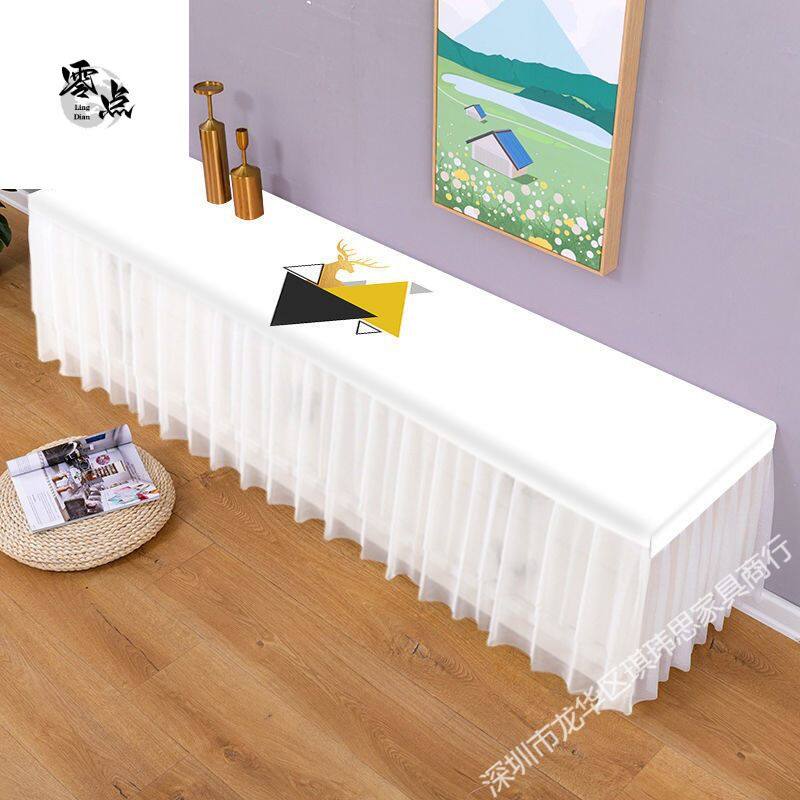 电视柜桌布新款长方形罩套布床头柜防尘罩网定作盖茶几罩红电视罩