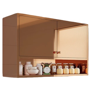 不锈钢家用厨房吊柜壁柜卫生家浴室柜橱柜置物柜推拉门阳台调料柜