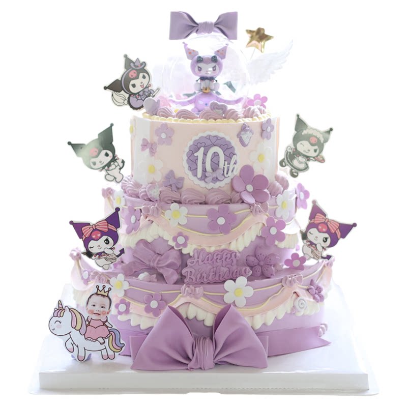 上海儿童库洛米玉桂狗美乐蒂10生日/节日蛋糕