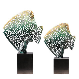 年年有余鱼摆件客厅金属高级感电视柜玄关酒柜装饰品乔迁新居礼品