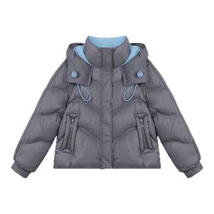 鞠婧祎同款鸭鸭短款羽绒服女冬季加厚2025新款爆款面包服宽松外套