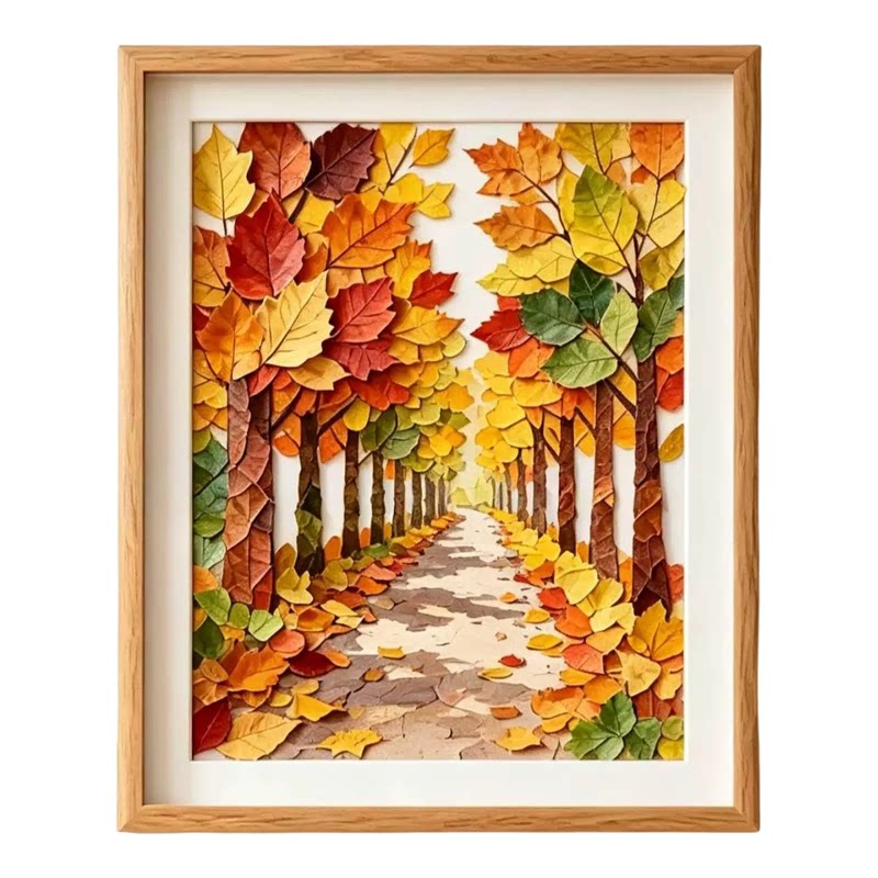 秋季落叶标本装裱手工展示画框