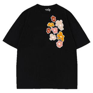 From Mars Falling petals trend floral print short sleeves