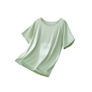 半袖莫代尔女士睡衣单件上衣宽松夏季睡觉柔软T恤短袖家居服大码