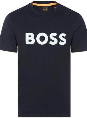 Hugo Boss /雨果博斯男士简约设计传统款套头短袖T恤银泰百货精品