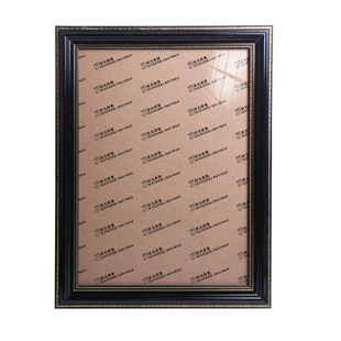 老人遗像专用立体实木相框12寸16寸镜黑卡纸中式A3A4挂墙有机玻璃