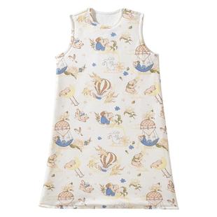 科巢婴儿背心睡袋秋冬儿童宝宝幼儿暖姜恒温防踢被子纯棉四季通用