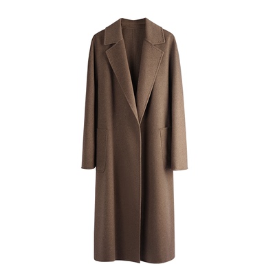 慵懒风浴袍款双面呢羊绒大衣