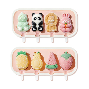 卡通雪糕模具食品级硅胶家用自制做冰棒冰淇淋冰糕磨具儿童奶酪棒