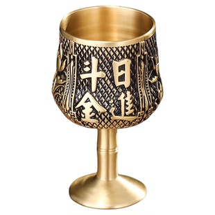 新款黄铜酒杯上供贡杯供奉财神关公上贡酒杯子净水供水杯佛堂供杯
