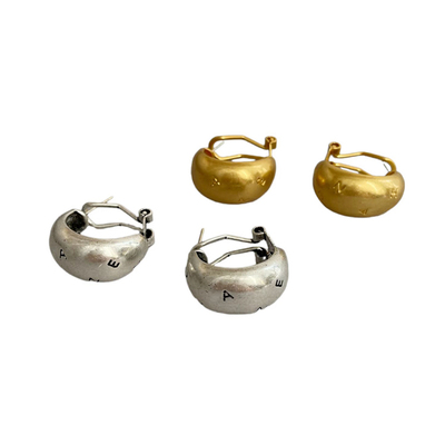 中古风s925银针女小香字母耳环