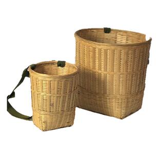 竹编背篓背篼家用竹篓买菜竹筐采茶收纳筐鱼篓竹编制品舞蹈道具