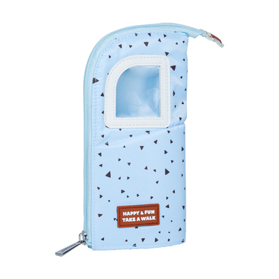 never咖啡小狗站立式可翻折笔袋