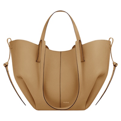 【礼物】Polene波灵恩Cyme Mini 荔枝牛皮通勤手提单肩包托特包