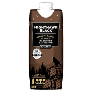 2盒装红酒500ml勃塔夜鹰波本橡木桶陈酿赤霞珠+黑皮诺葡萄酒