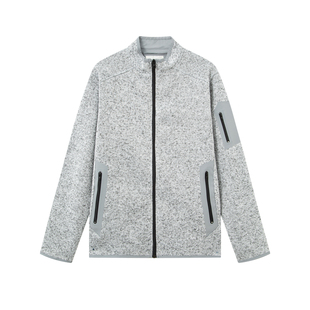 UTIMUS抓绒夹克开衫拉链衫蓄热保暖外套休闲立领户外Knit Fleece