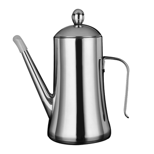 德系 油壶304不锈钢家用大容量装油罐厨房用品防漏大号欧式倒油瓶