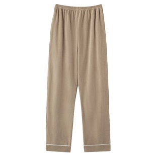 浪莎加绒裤子男款秋冬德绒大码居家睡裤宽松直筒休闲长裤家居单裤