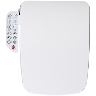 全自动翻盖方形智能马桶盖即热式清洗遥控加热短小款方型坐便盖