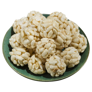 老式花米团大米花球爆米花糖网红零食80后90后怀旧膨化食品包邮