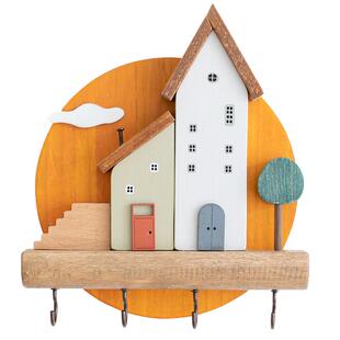 阿楹 墙上钥匙挂钩收纳补洞遮丑插座 入户门玄关鞋柜装饰挂件壁画