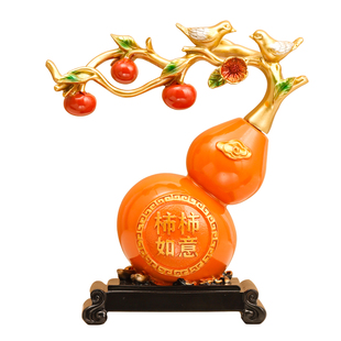 招财鹿葫芦摆件轻奢高档客厅玄关电视柜酒柜家居装饰乔迁新居礼品