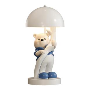 可爱熊台灯摆件客厅儿童房卧室床头柜轻奢高级感玄关装饰圣诞礼物