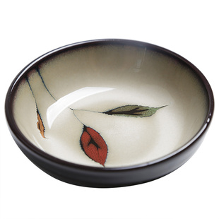 OMK 日式陶瓷蘸料碟复古小吃零食碟创意酱油咸菜碟子家用小调味碟