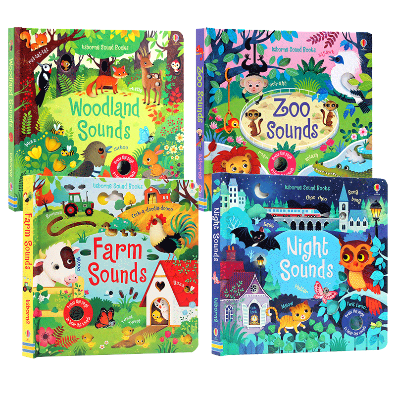 usborne触摸发声书4册英文原版