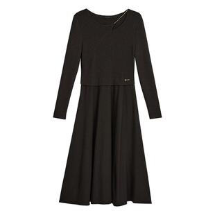 【美丽诺羊毛】YINER音儿冬季美拉德法式镂空领连衣裙