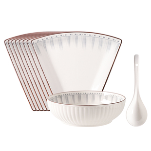 川岛屋团圆拼盘餐具组合家用2026新款年夜饭家庭扇形盘子菜盘碗碟