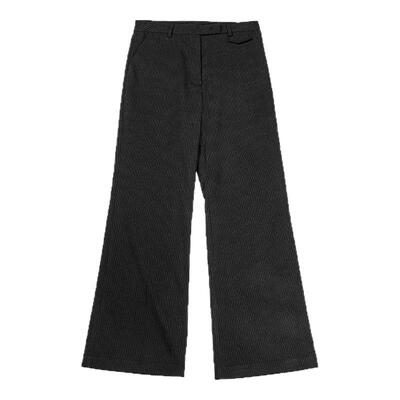 复古中低腰微喇烟管西裤