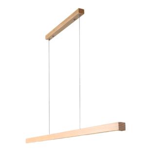 北欧原木风餐厅吊灯极简餐桌灯一字长条led吊灯吧台餐厅客厅灯具