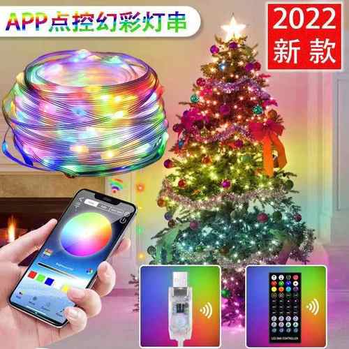 幻彩皮线灯智能点控铜线灯控制手机中串灯彩灯灯跑马幻皮线蓝牙串