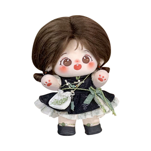 原创棉花娃娃20cm娃衣竹涧影可爱新中式国风玩偶衣服女孩礼物古风