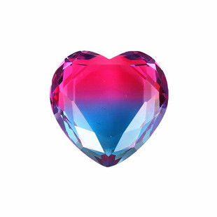 透明水晶玻璃仿真儿童爱心形椭圆长方宝石玩具哄小孩宝贝奖励礼品