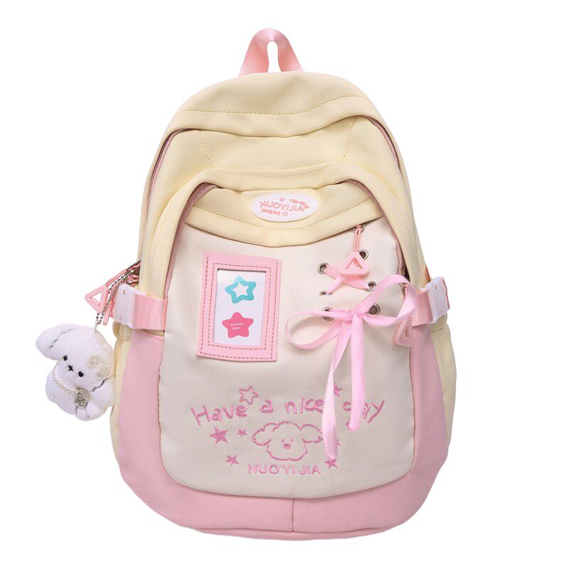 中点多巴胺少女书包小学生初中生日系高颜值背包女可爱小众双肩包