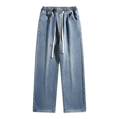 回力加绒加厚牛仔裤男士秋冬季