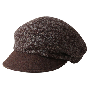 慵懒个性~毛圈秋冬报童帽气质海军帽子女高级复古纯色百搭贝雷帽