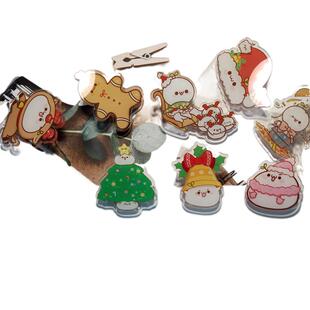 新款亚克力DIY PP夹子卡通夹手账夹小礼品动漫夹收纳可爱夹定制