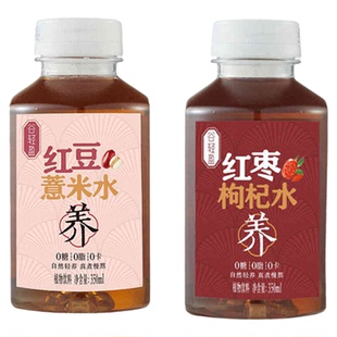 来伊份红枣枸杞红豆薏米水350ml*24瓶0糖0脂0卡药食同源植物饮料