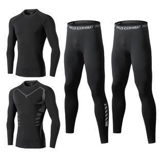 保暖内衣男士秋衣秋裤打底套装紧身冬季加绒高弹鲨鱼防寒内裤新款