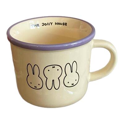 日系Rabbit兔子马克杯可爱陶瓷杯子牛奶果汁喝水杯女生礼物大容量