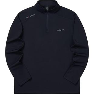 鸿星尔克半拉链长袖t恤男款春秋男士跑步速干衣运动修身上衣卫衣