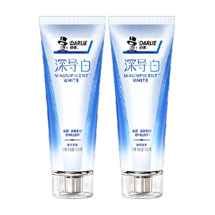DARLIE好来/黑人牙膏深导白薄荷清新100g*2支亮白含氟去牙渍色斑