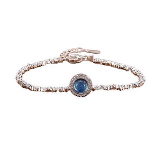 s925纯银碎银圆珠手链女生2025新款轻奢小众精致生日礼物送女友